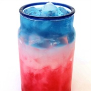 Red, White, and Blue Punch With Cream