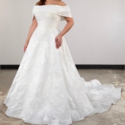 Embossed Fabric Wedding Dress