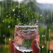 Collect Rain Water in a Glass and Drink