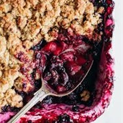 Mixed Berry Crumble and Custard