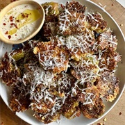 Crispy Smashed Brussels Sprouts With Parmesan