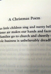 A Christmas Poem (Wendy Cope)