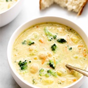 Cauliflower, Broccoli & Cheese Soup