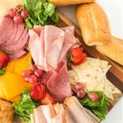 Cold Cuts, Cheese & Salad Platter