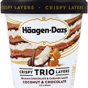 Häagen-Dazs Trio Belgian Chocolate & Caramel Sauce Coconut & Chocolate Ice Cream