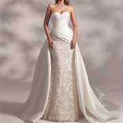 Fitted Skirt With Overskirt