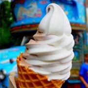 Chocolate Vanilla Twist Waffle Cone