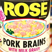 Rose Pork Brains With Milk Gravy
