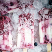 Roasted Blueberry and Lavender Popsicle