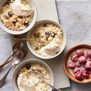Lemon Rice Pudding With Dates
