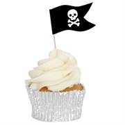 Cupcake With Jolly Roger Flag
