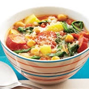 Golden Chorizo and Chickpea Soup