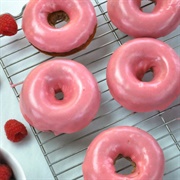 Raspberry Glazed Donuts