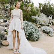 High Low Skirt on Wedding Dress