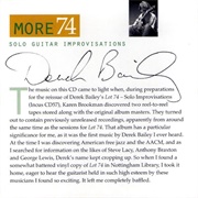 Derek Bailey - More 74