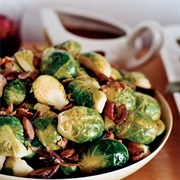 Brussel Sprouts With Bacon and Chestnuts