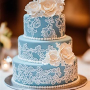 Colored Lace Cake