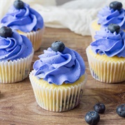 Dark Blue Frosted Cupcake