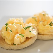 Scrambled Egg on a Toasted English Muffin