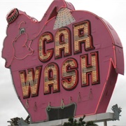 Elephant Car Wash Sign (Permanently Closed)