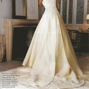 Layered V-Split Skirt Wedding Dress