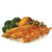 Grilled White Fish & Shrimp Skewer