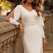 Wedding Dress With Split Sleeves