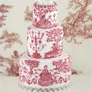 Toile Patterned Cake