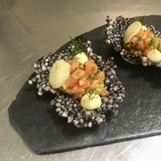 Sago and Squid Ink Crackers