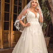 Dress, Veil Have Matching Details