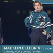 MacKlin Celebrini (Canadian) - 1st Overall Draft Pick 2024 by the San Jose Sharks