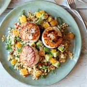 Scallops and Quinoa