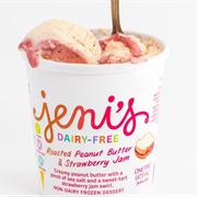 Jeni's Dairy-Free Roasted Peanut Butter & Strawberry Jam Frozen Dessert