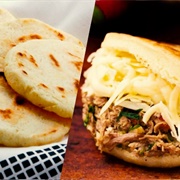 Arepas in Colombia and Venezuela