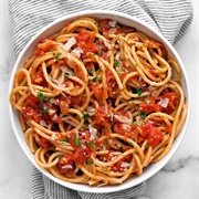Spaghetti With Homegrown Tomatoes