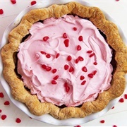 Pie With Red Whipped Cream