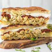 Pesto Chicken Naan Sandwich