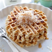 Waffle With Toasted Coconut