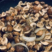 Fried Sausage, Mushroom & Onion Mixture