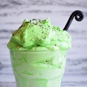 Sundae With Green Whipped Cream