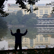 Morning Exercises at Hoan Kiem Lake, Hanoi