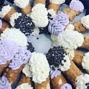 Blue Meringue Cannoli