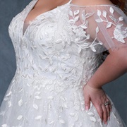 Leaf Motif Wedding Dress