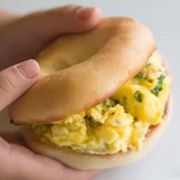 Scrambled Egg Filled Bagel