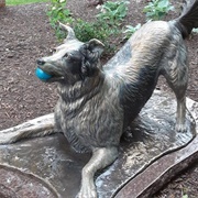 Statue of Chaser, the Smartest Dog in the World
