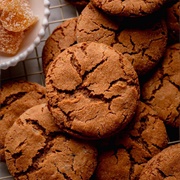 Crystallized Ginger, Pretzel, and Molasses Cookie