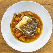 Roasted Aubergine and Fish