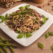 Hot Asparagus & Basil Pasta