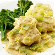 Chicken & Leeks in White Wine Sauce