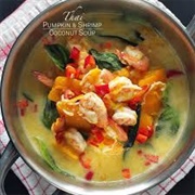 Thai Pumpkin, Prawn and Coconut Soup